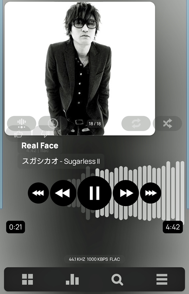 アルバムSugarlessIIからRealFace（KAT-TUNのデビューシングル）セルフカバー曲